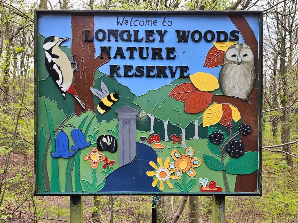 Photograph of the Longley Woods Nature Reserve Decorative Sign